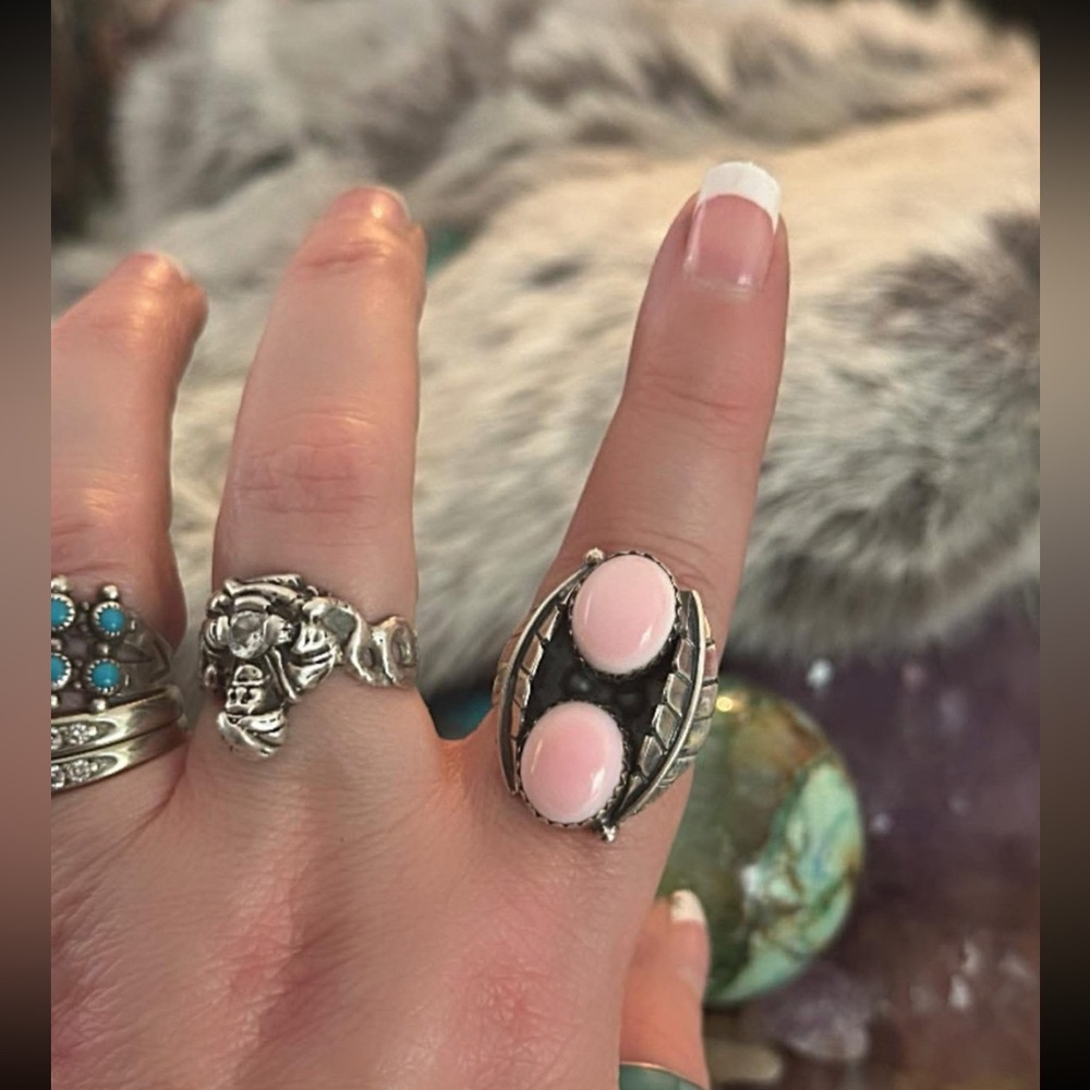 Pink Conch Double Stone Shadowbox Southwestern St… - image 6